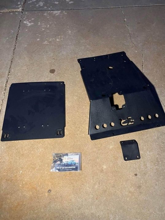 "Caliraised" Toyota skid plate and transmission plate.