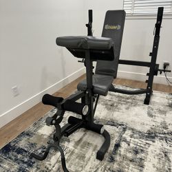 Weight Bench w/ Rack + Leg Extension (Body Champ)