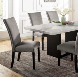 Marble finish dining room set