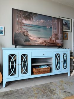 Abbie II Coastal Blue TV Console / Media Cabinet