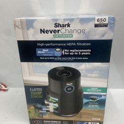 Shark - NeverChange Air Purifier, 5-Year HEPA Filter Life, 650-sq Ft - Black