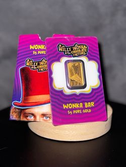 24k Willy Wonka 5g Pure Gold Bar