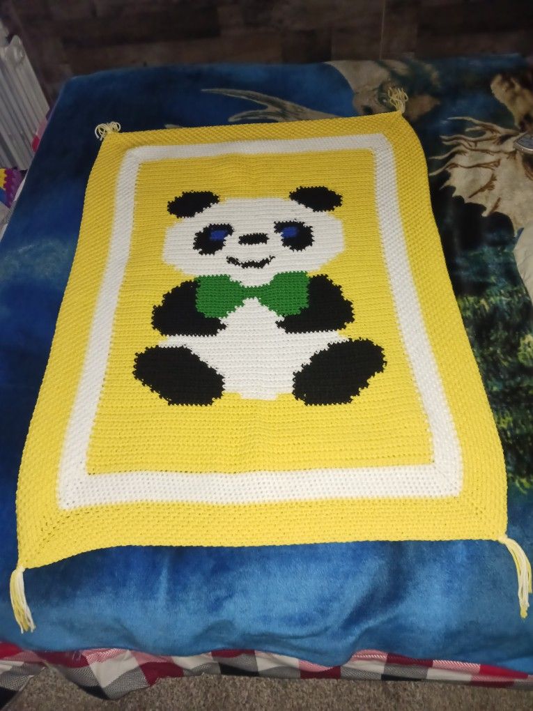 Panda Bear Baby Blanket