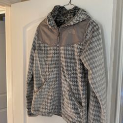 Girls North Face Zip Up Hooded Fleece