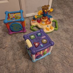 Bundle Of 3 Baby-toddler Learning Toys, VTECH, BUSY  LEARNERS,Little Tikes 