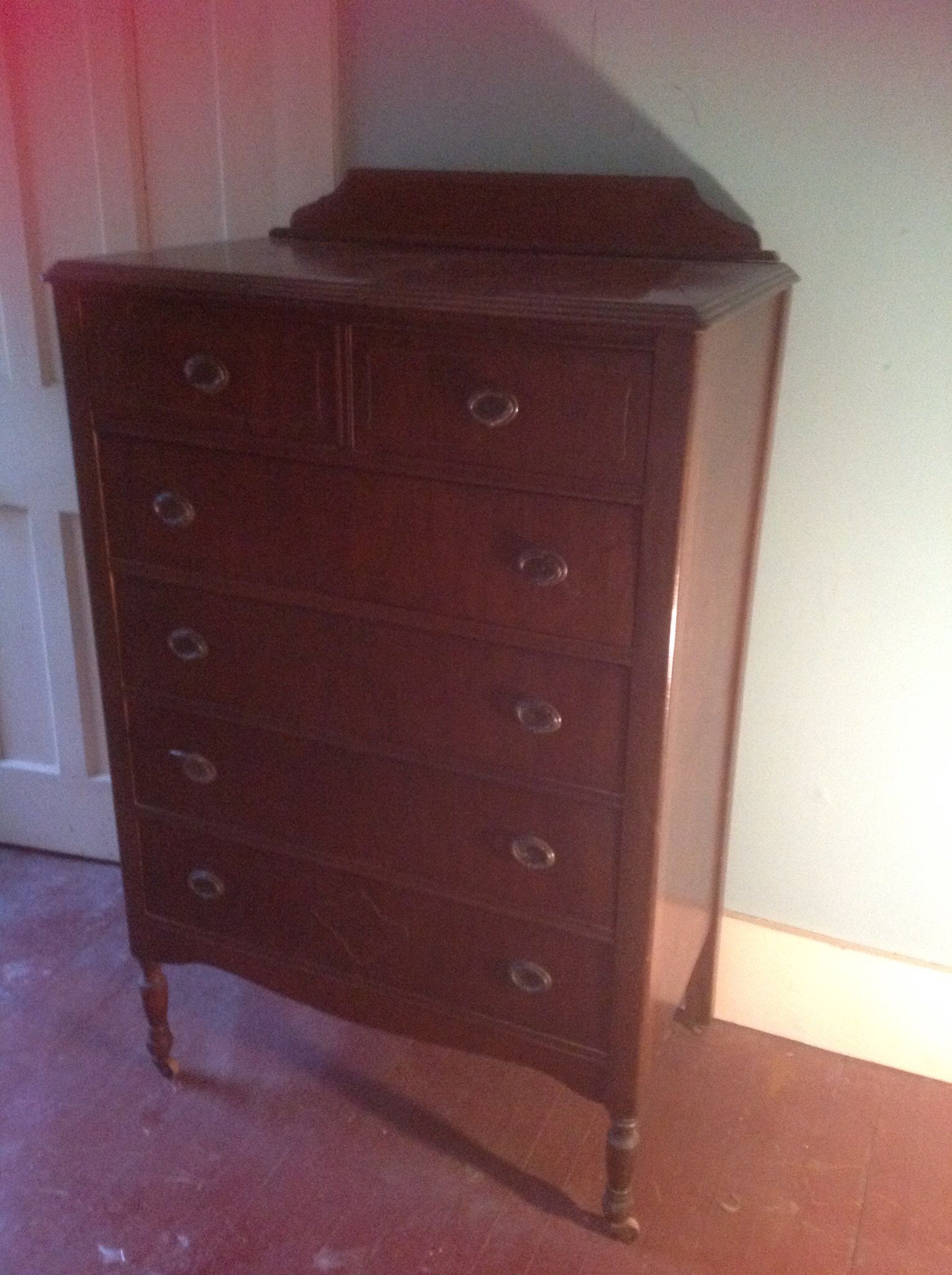 Antique Chest Of Drawers.  Six In All