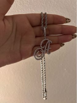 initial silver necklace