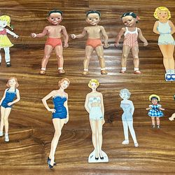 Vintage Paper Doll Collection – Large Mixed Lot – 1940s–1960s