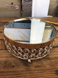 Cristal gold cake stand