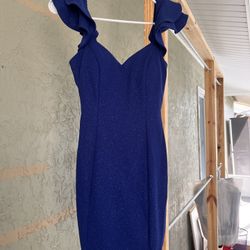 Sparkly Blue Hoco Dress