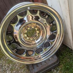 Wheel Vintiques Single 17x8 Artillery Wheel Chrome 5 On 4.5/4.75