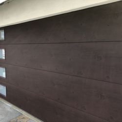Modern 16′ × 7′ Glass & Steel Garage Door Panels — Like New