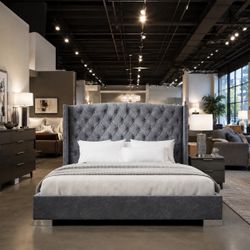 Bed Frame Grey New