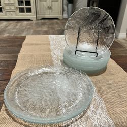 Vintage Arcopal / Arcoroc France Glass Plates – 16 Pieces Floral Pattern