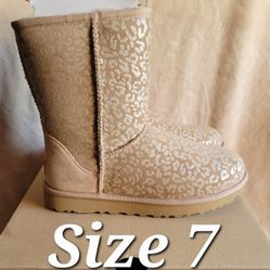 Women's UGG Classic Short Snow Leopard Boots 