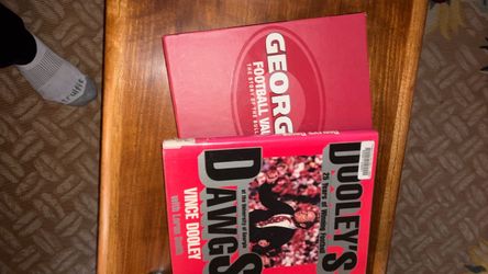 Vintage hand signed Georgia Bulldogs Football Books Lot of 2