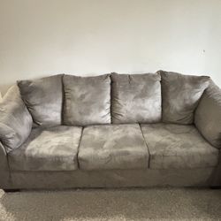 Sofa, Sofa Chair, And Glass Coffee Table 
