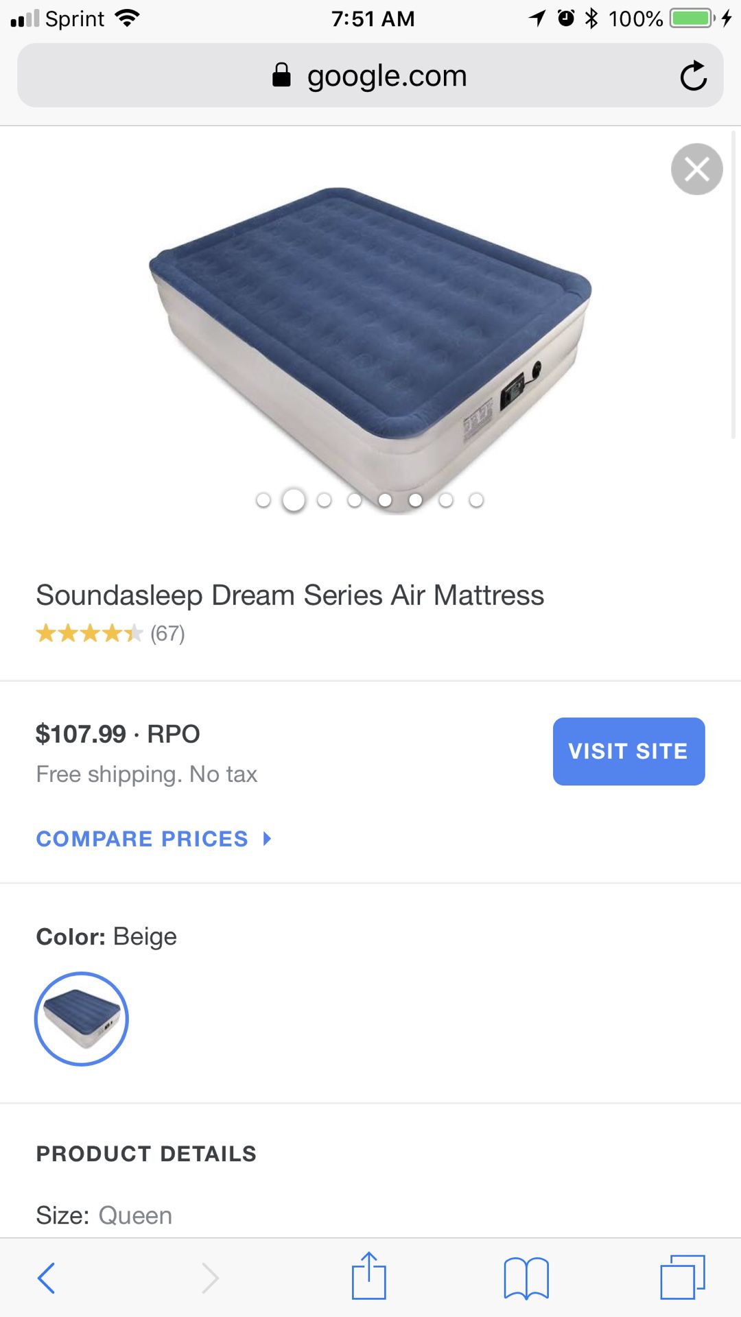 sound asleep air mattress