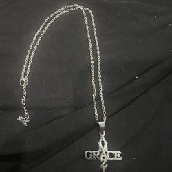 Amazing grace Necklace And Charm…new