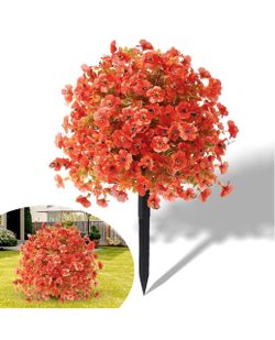 Artificial Flower Ball Outdoor Garden Stake
