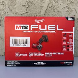 Milwaukee M12 FUEL 12V 3 in. Lithium-Ion Brushless Cordless Cut Off Saw Kit with One 4.0 Ah Battery Charger and Bag