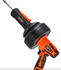 Used Electric drainer, 25ft cordless plumbing snake.