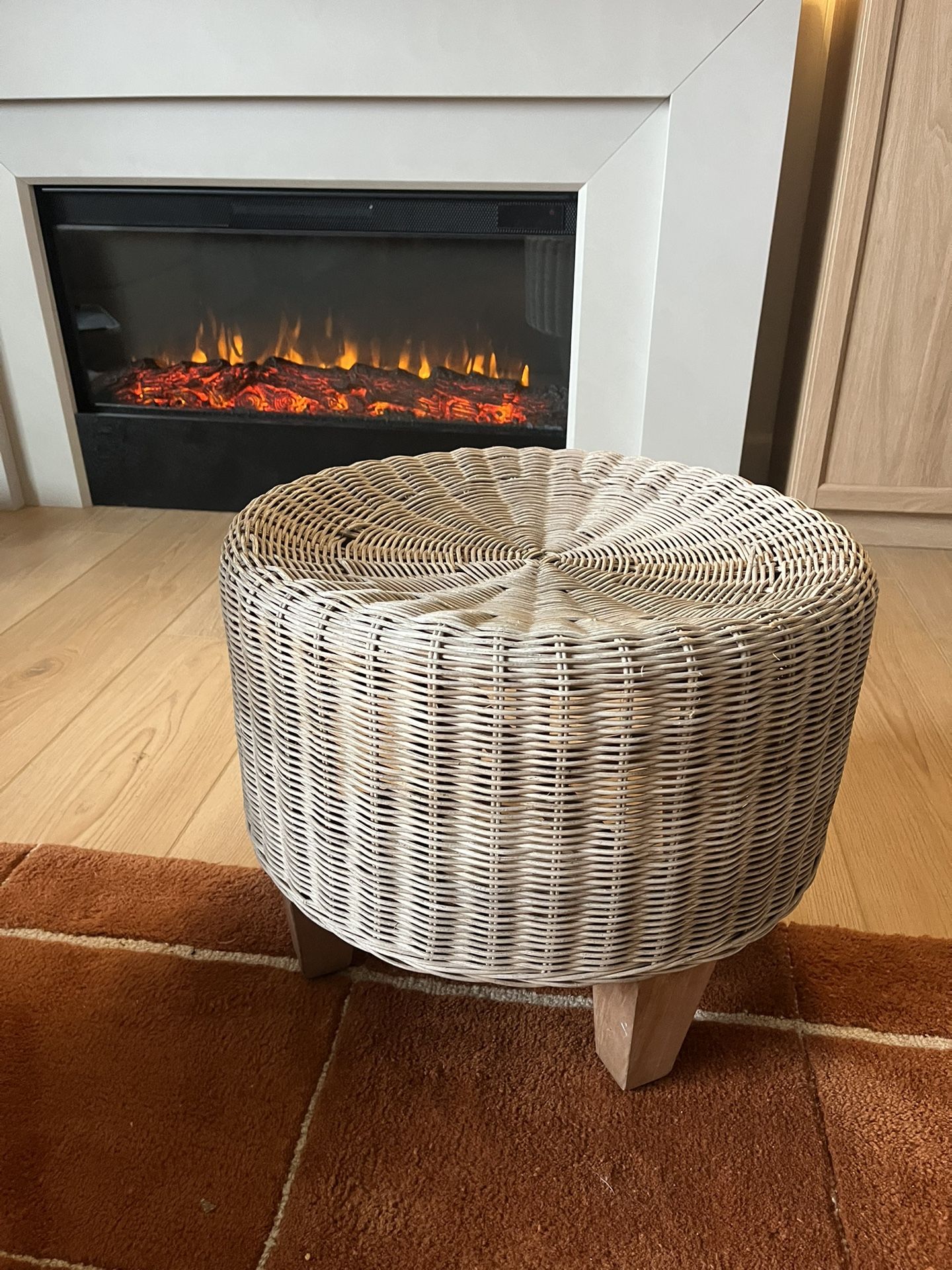 Small Wicker Foot Stool