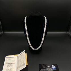 8mm 22” Moissanite Miami Cuban Chain