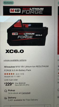 Milwaukee Battery Forge XC6,0