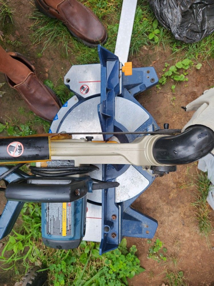 RYOBI TS1552 15AMP 3600 RPM 12 INCH HOP SAW LIKE NEW WITH BAG
