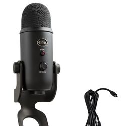 Logitech Creators Blue Yeti USB Microphone for Gaming, Streaming, Podcast, YouTube, Discord, PC, Studio Sound, Plug & Play-Blackout