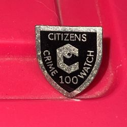 vintage citizens crime watch pin 
