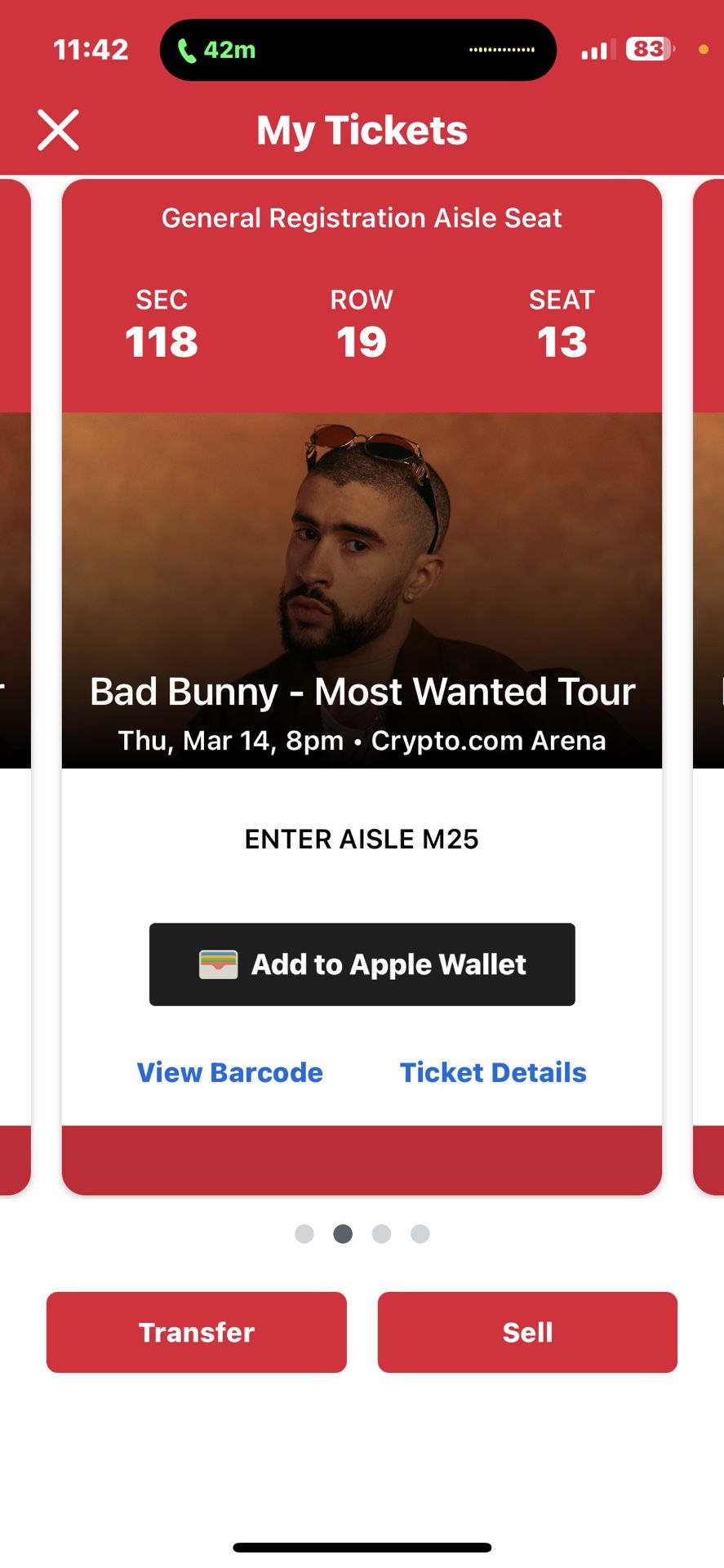 Bad Bunny Tickets 3/14/24 for Sale in Los Angeles, CA - OfferUp