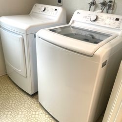 LG washer and gas dryer set in great condition one year old