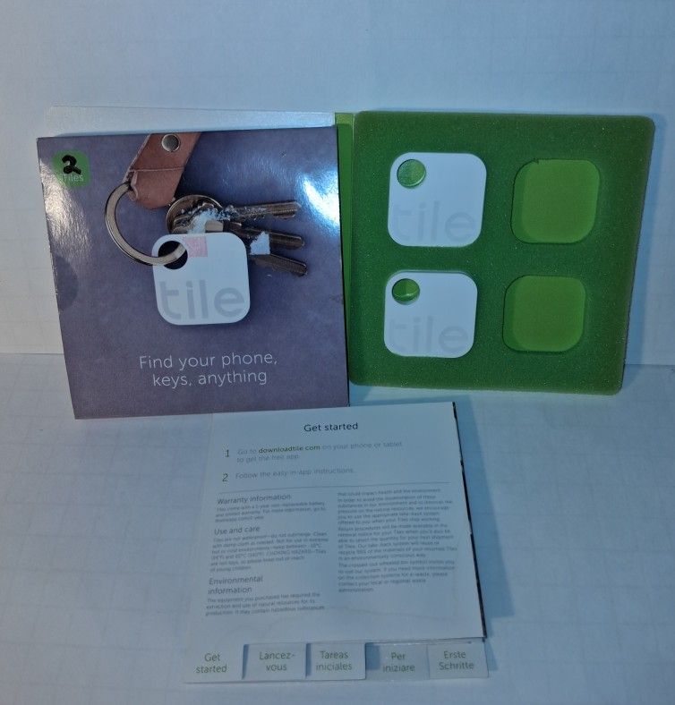 2 "Tile" gps locators for keys, phone, or anything you misplaced $20 FIRM for both!