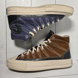 Converse Chuck 70 Hi Cozy Granola Brindle Brown Blue Men’s 10 171548C
