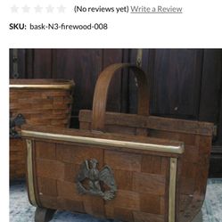 Antique  Log/fire Place Basket