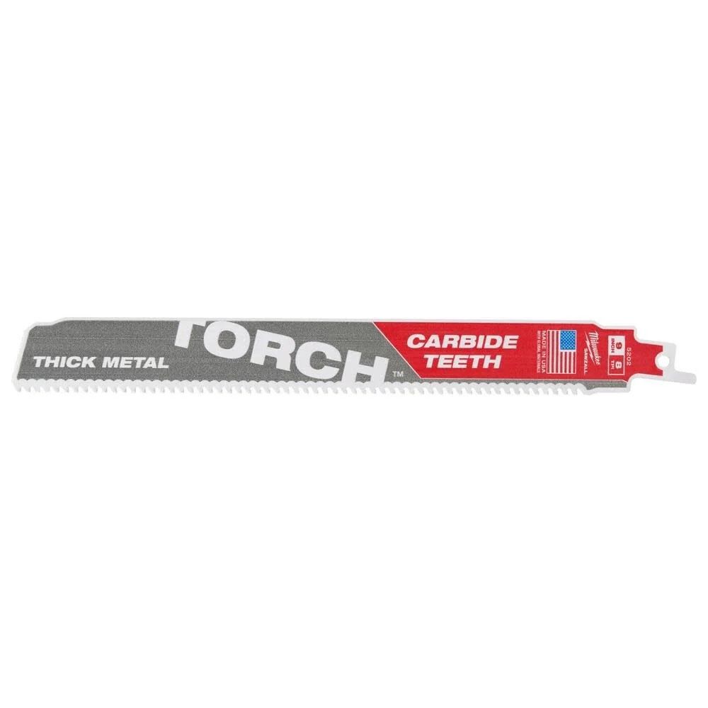 Milwaukee TORCH 9” Carbide Sawzall Blade – Heavy Metal Cutting
