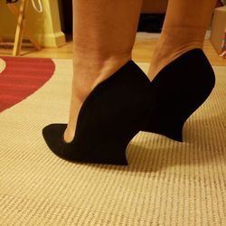 Charles Jourdan Eddie Unique Suede Wedges 6.5