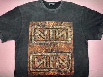 NINE INCH NAILS T-SHIRT OVERSIZED WASHED NEW SALE MEN SIZE L A5