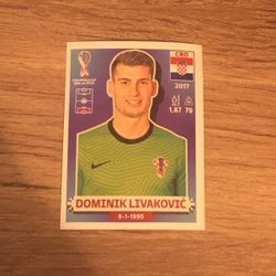 World Cup Sticker Card Dominik Livakovic Croatia