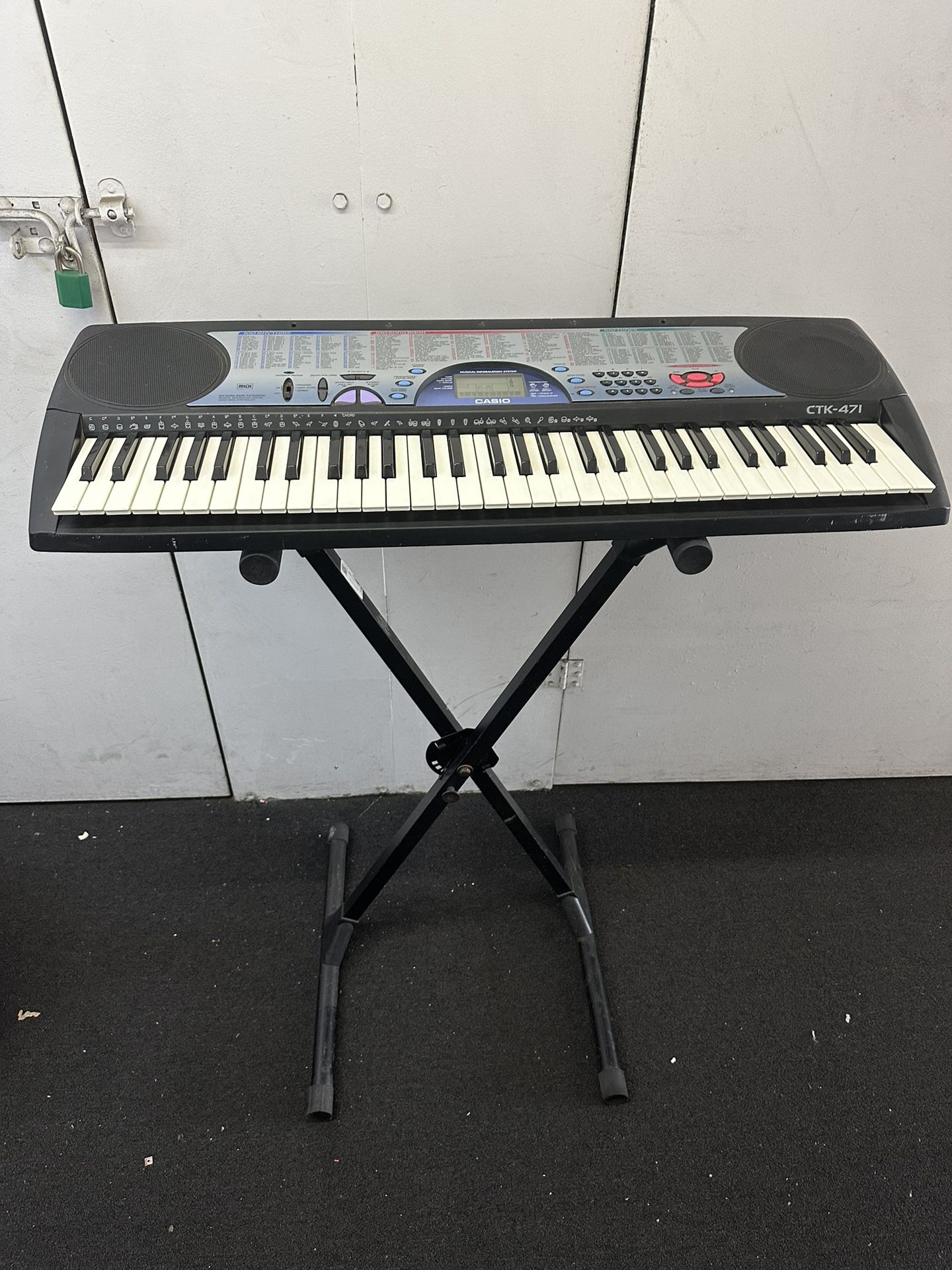 Vintage Casio CTK-471 Electronic Musical Keyboard MIDI compatible-61 Keys