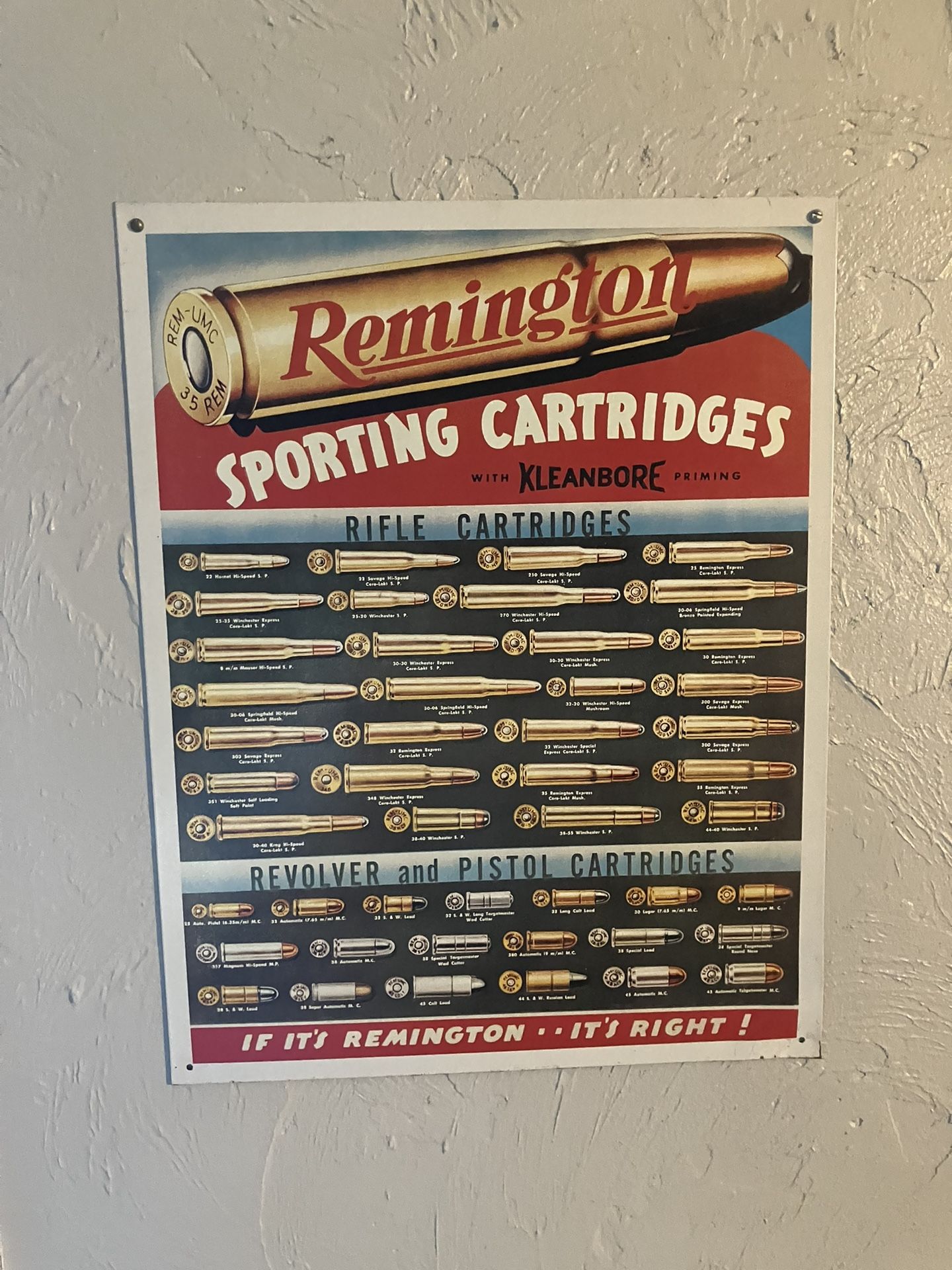 Remington Metal Bullet Sign 