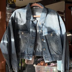 Jean Jacket Size Large $10 
