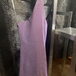 One Sleeve Lavender dress