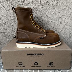 WORK BOOTS DURADERO 2820 SAFETY TOE MOC WEDGE 8 SIZES’S 7-7.5-8-8.5-9-9.5-10-10.5-11 MENS