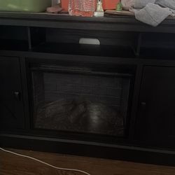 Fireplace tv stand