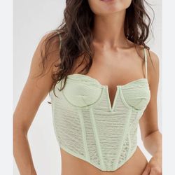 NWT Urban Outfitters Out from Under Mint Green Corset Top | Small