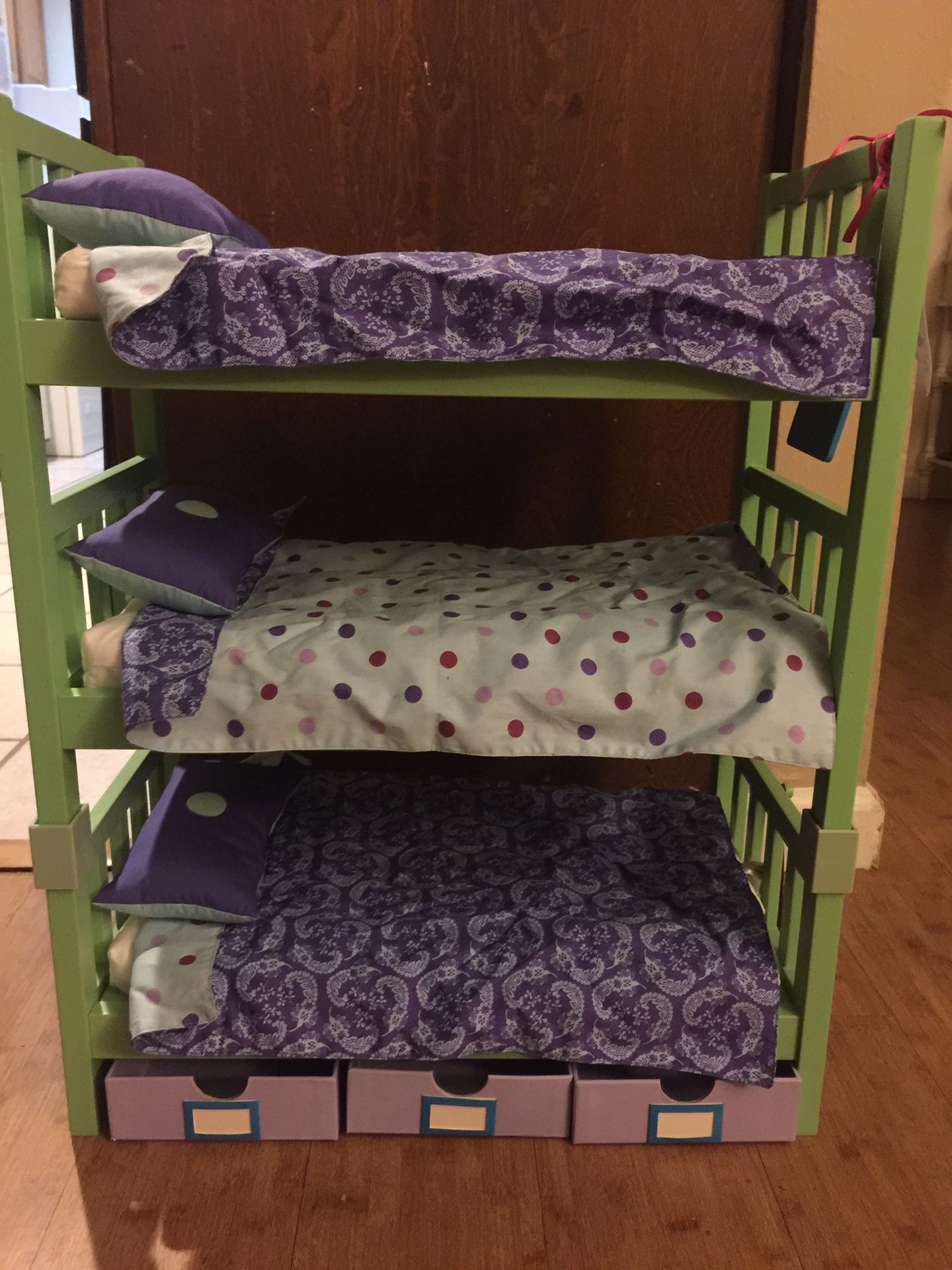 American Girl Doll triple bunk bed