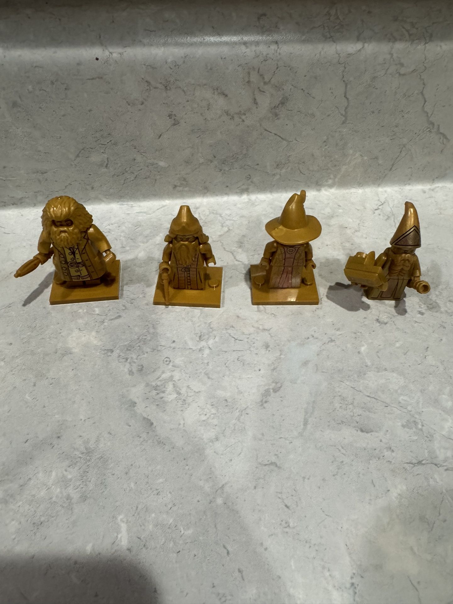 Gold Harry Potter Mini Figures, 20Th Year Anniversary